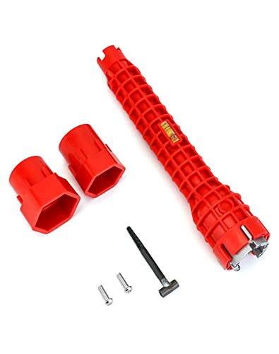 QWORK Llave de instalación de grifos y fregaderos, herramientas fontaneria, llave fontaneria, para...