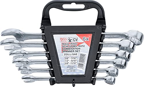 BGS 32100 | Juego de llaves combinadas | medidas en pulgadas | 3/8' - 11/16' | 6 piezas