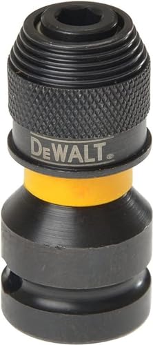 DeWalt DT7508-QZ - Adaptador para Llaves de Vaso de Impacto de 1/2' a 1/4', Amarillo/Negro, 5.1 cm
