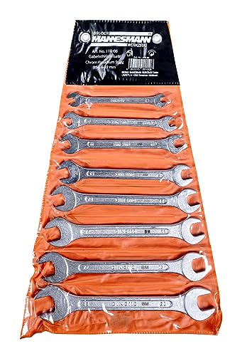 Brueder Mannesmann Werkzeuge M 110-08, Llave de doble boca, pack de 8 unidades