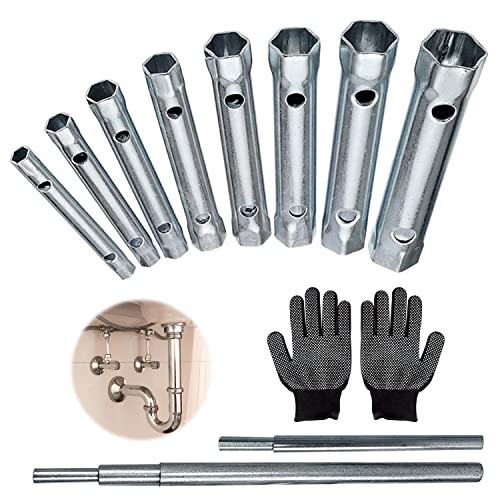 Choonjin 10 piezas 6-22 mm Llaves de Tubo, Juego de Llaves Grifas, Juego de Llaves de Tubo, Utilidad...