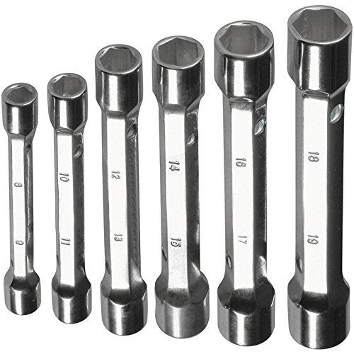 Valex Llaves de tubo dobles pesadas, juego de 6 piezas